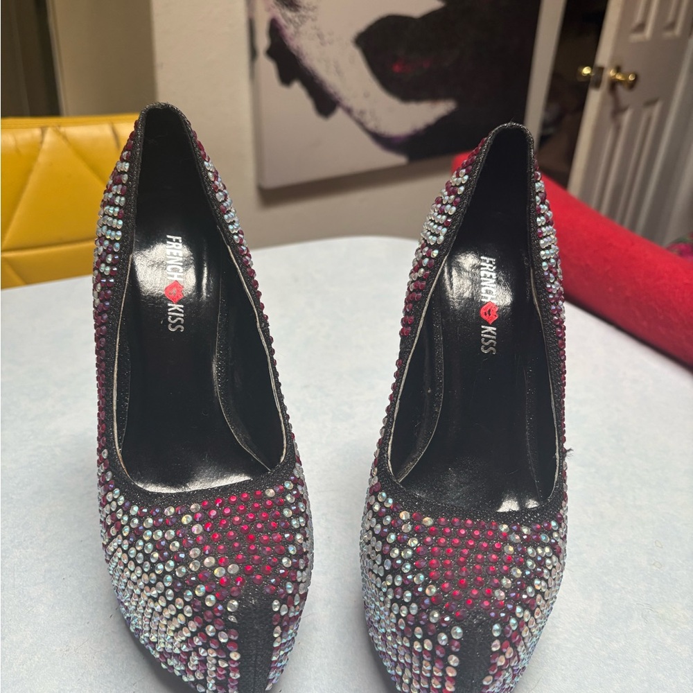 Pleaser Multicolor Rhinestone Heels